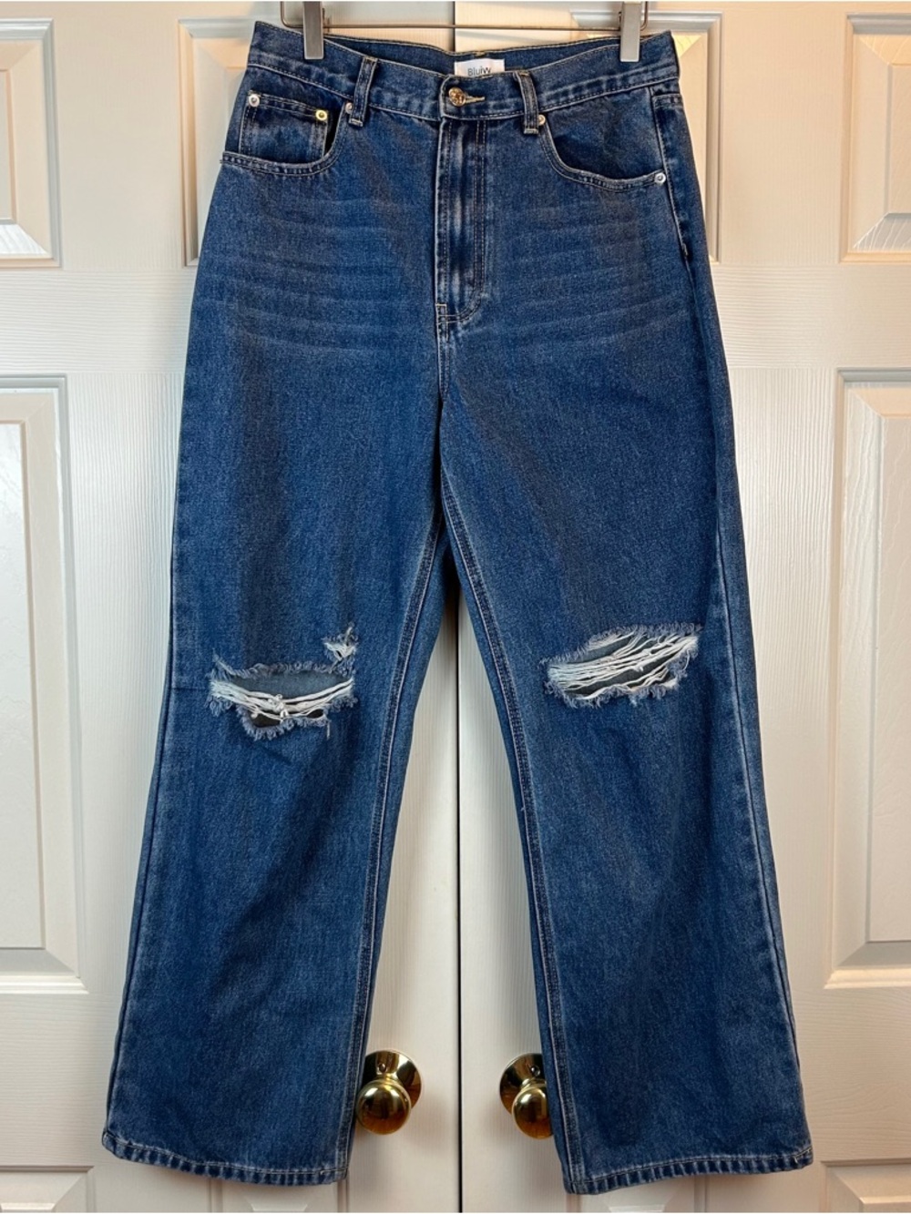 Bluivy Wide Leg Jeans Distressed